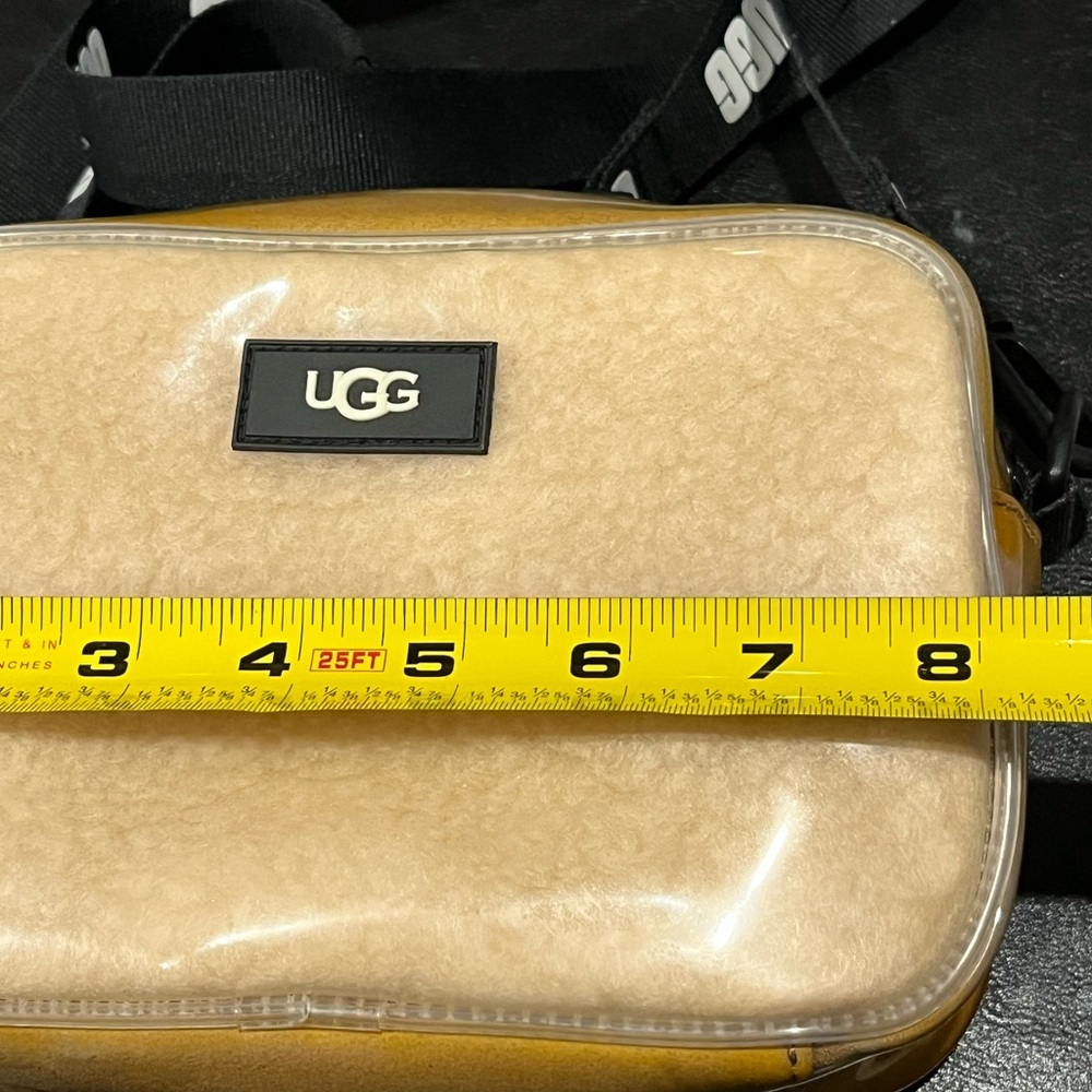 UGG Tan and Cream Shearling Bag Crossbody purse Janey II - Picture 2 of 7